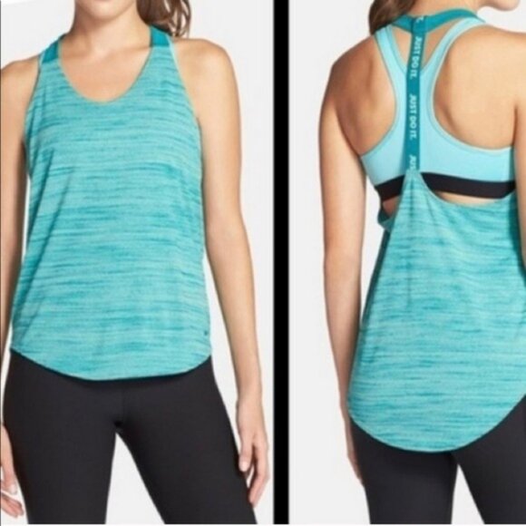 Nike Elastika T-strap Dri Fit Tank Top Size Medium - Picture 1 of 6